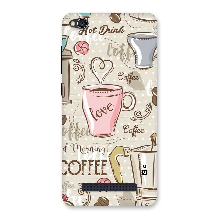 Love Coffee Design Back Case for Redmi 4A