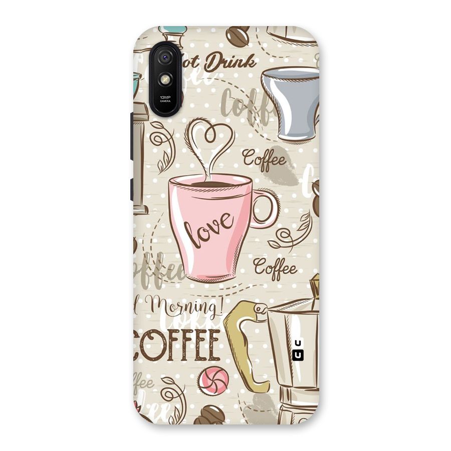 Love Coffee Design Back Case for Redmi 9i