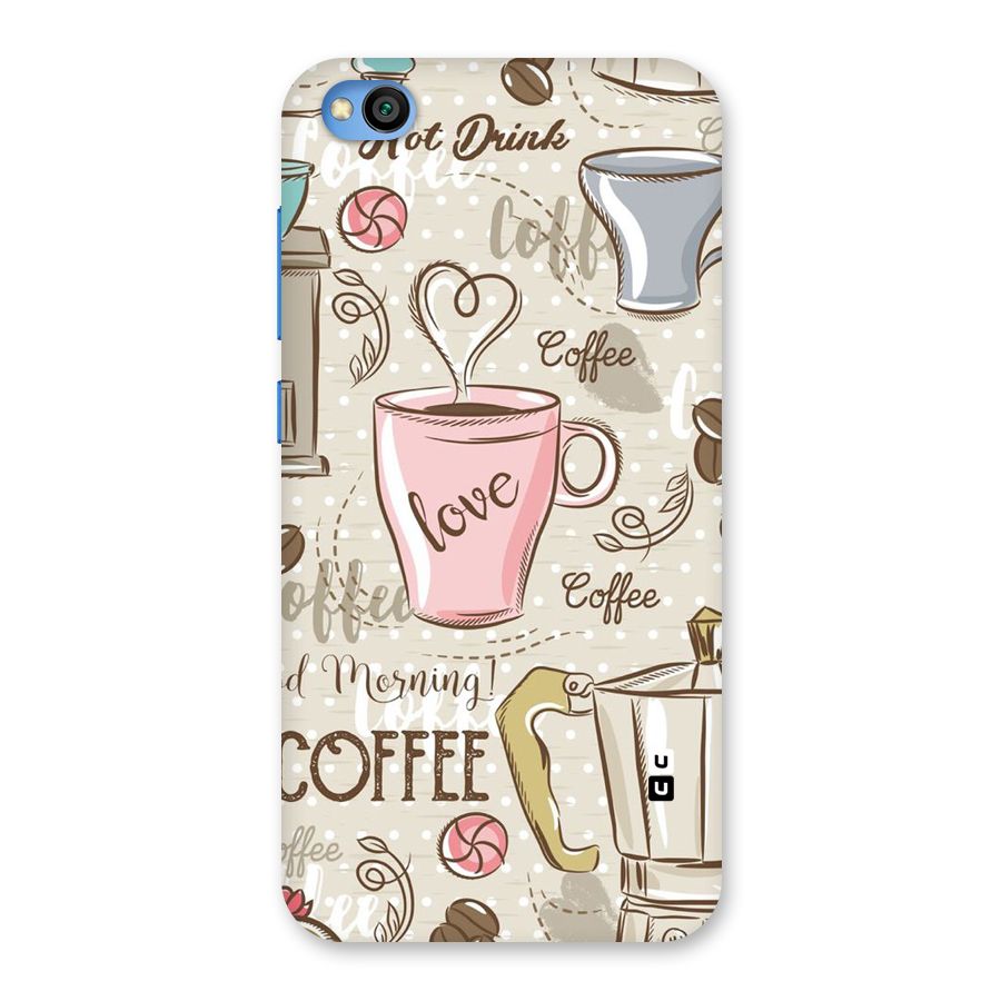 Love Coffee Design Back Case for Redmi Go