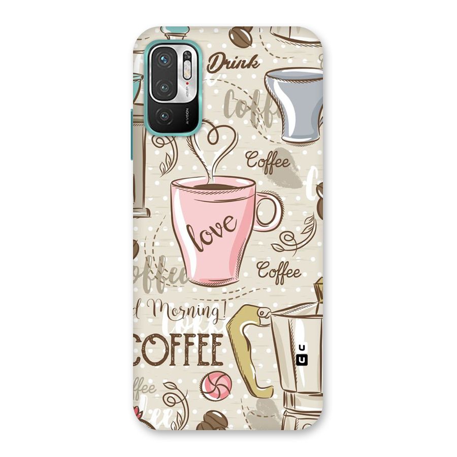Love Coffee Design Back Case for Redmi Note 10T 5G