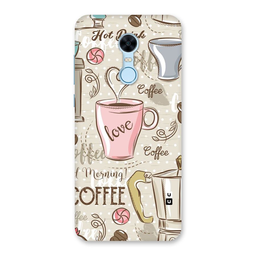 Love Coffee Design Back Case for Redmi Note 5