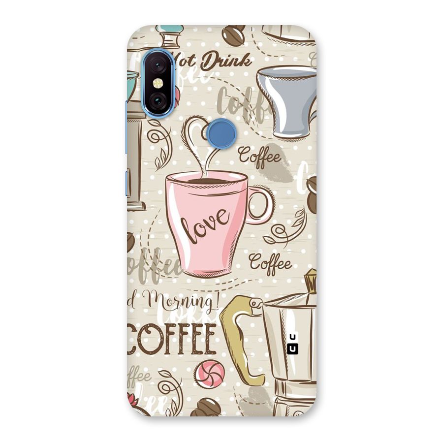 Love Coffee Design Back Case for Redmi Note 6 Pro