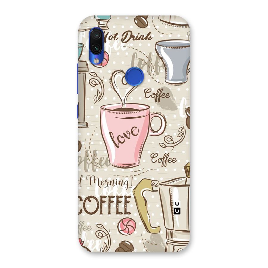 Love Coffee Design Back Case for Redmi Note 7S