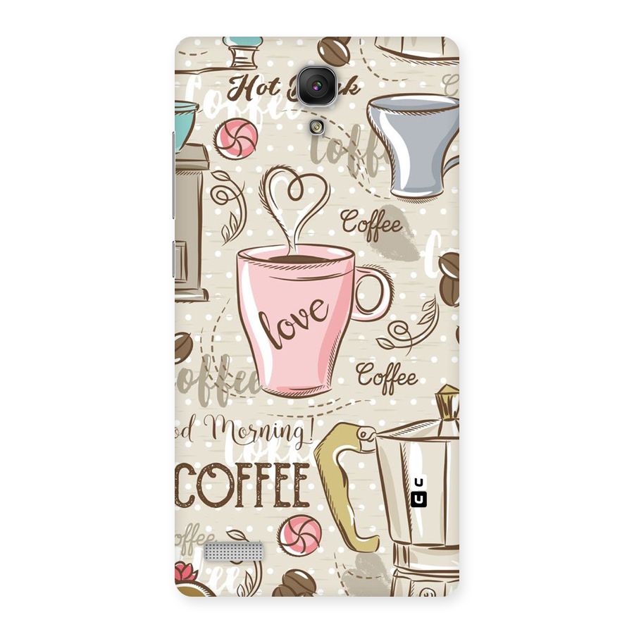Love Coffee Design Back Case for Redmi Note Prime