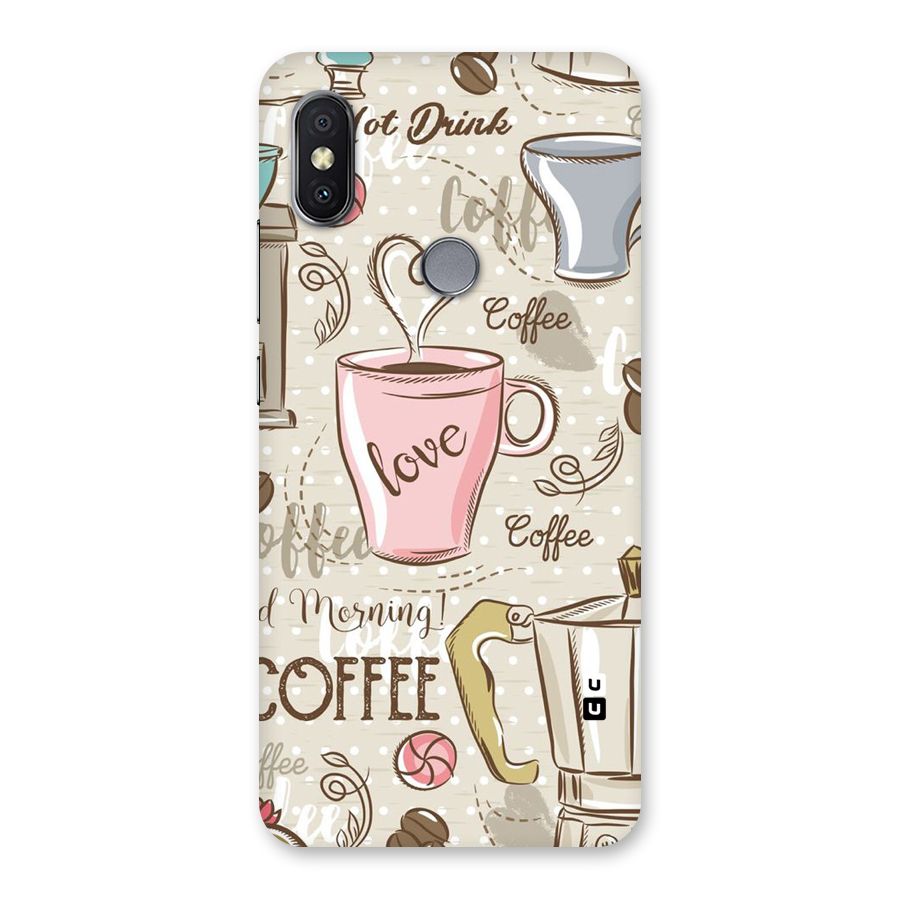 Love Coffee Design Back Case for Redmi Y2