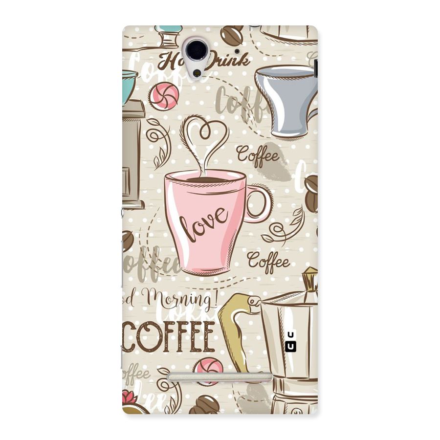 Love Coffee Design Back Case for Sony Xperia C3