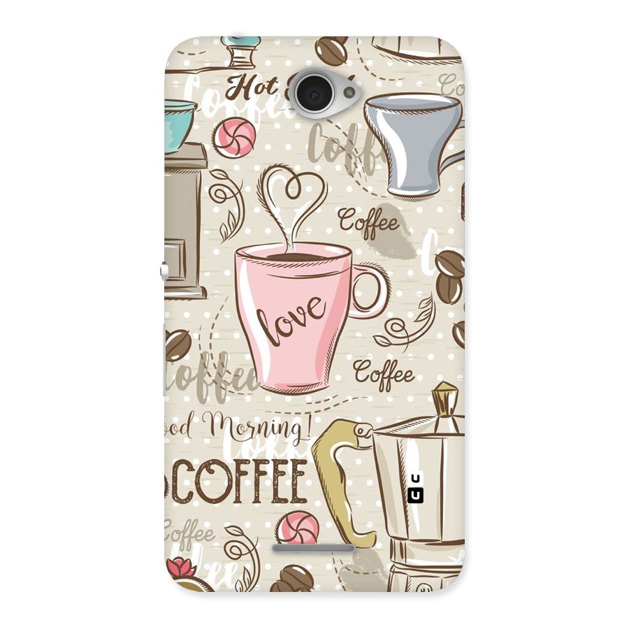 Love Coffee Design Back Case for Sony Xperia E4