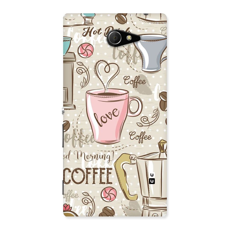 Love Coffee Design Back Case for Sony Xperia M2
