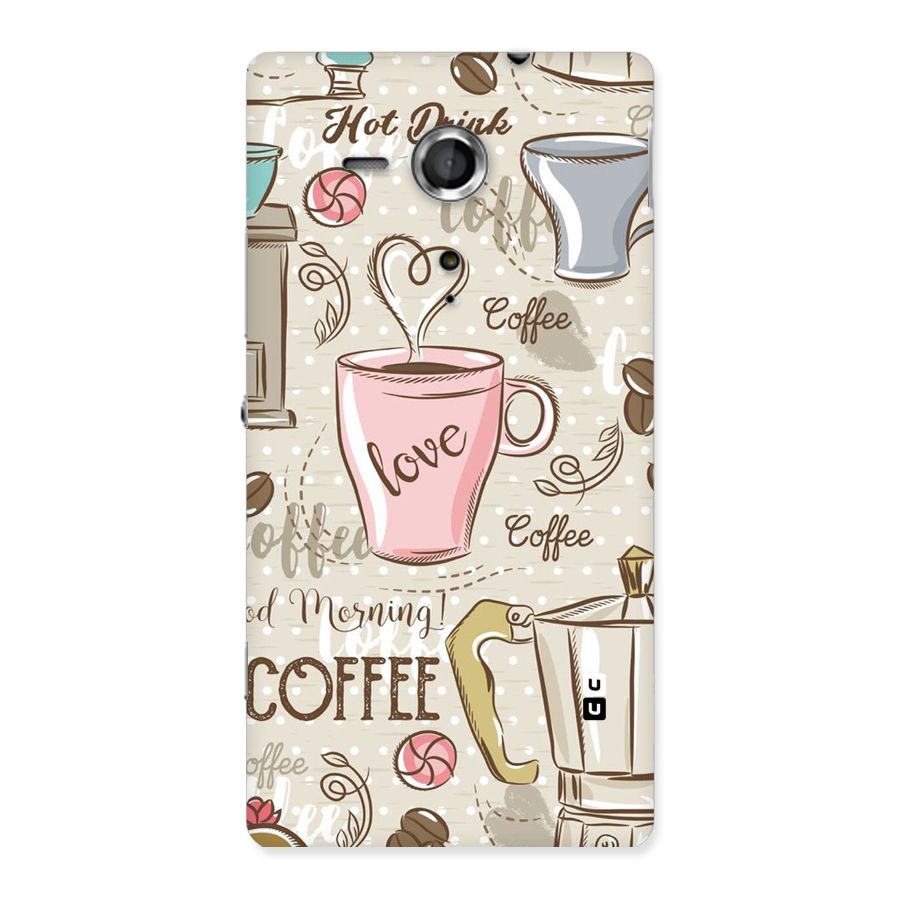 Love Coffee Design Back Case for Sony Xperia SP