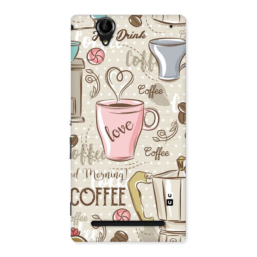 Love Coffee Design Back Case for Sony Xperia T2
