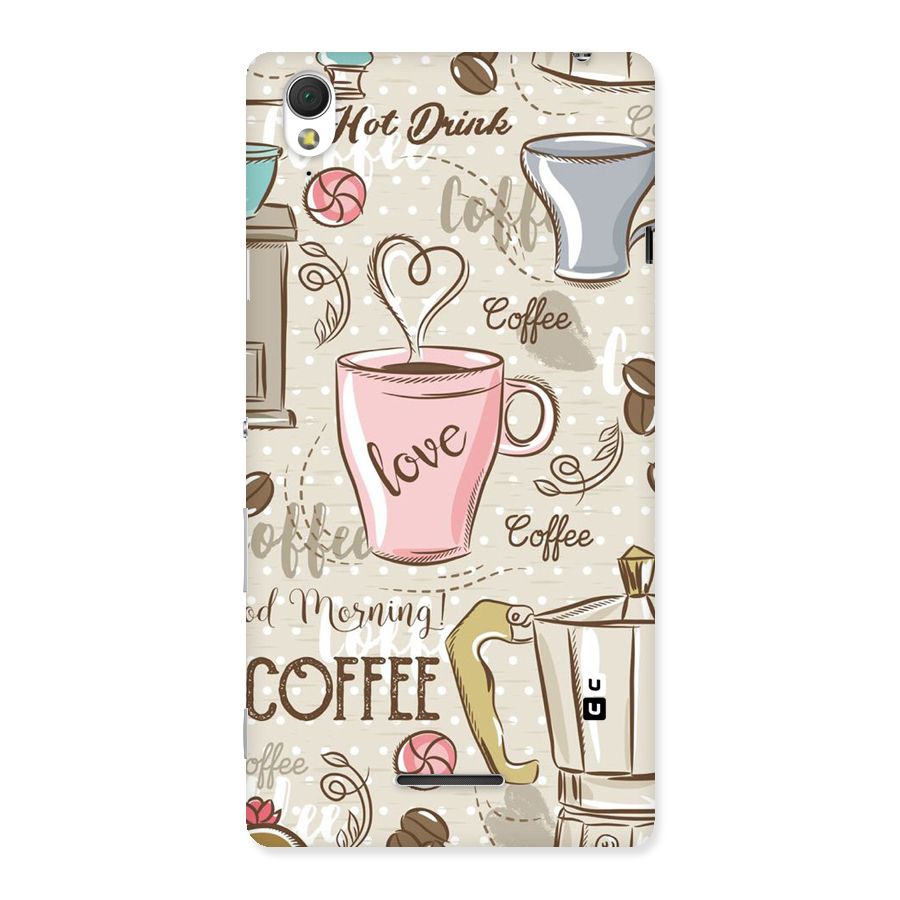 Love Coffee Design Back Case for Sony Xperia T3