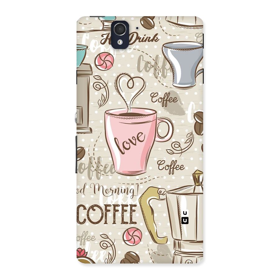 Love Coffee Design Back Case for Sony Xperia Z