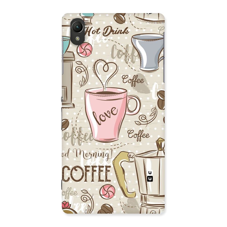 Love Coffee Design Back Case for Sony Xperia Z2