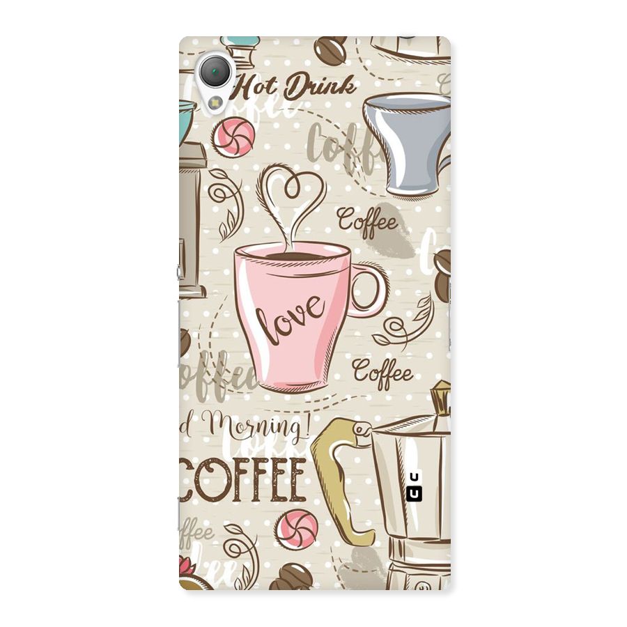 Love Coffee Design Back Case for Sony Xperia Z3