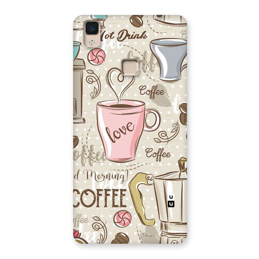 Love Coffee Design Back Case for V3 Max