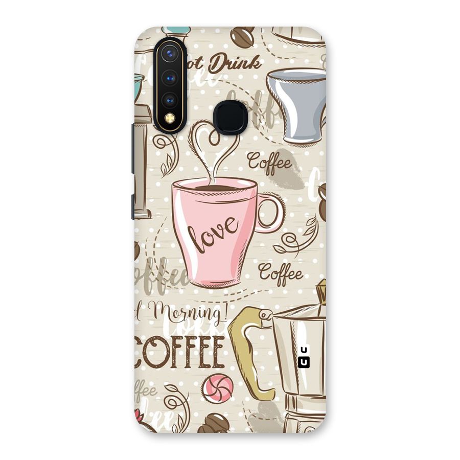 Love Coffee Design Back Case for Vivo U20