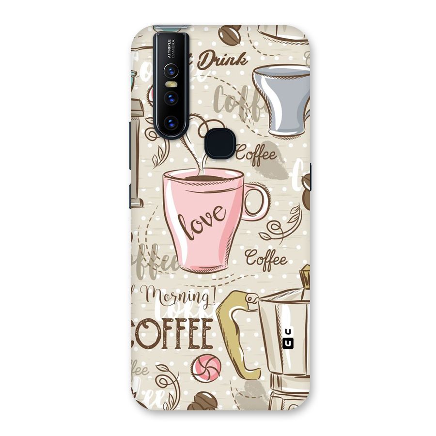Love Coffee Design Back Case for Vivo V15