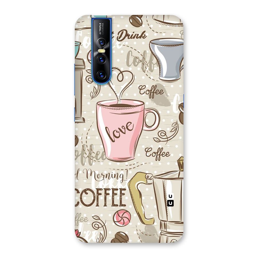 Love Coffee Design Back Case for Vivo V15 Pro