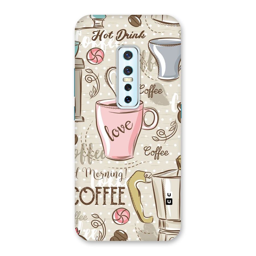 Love Coffee Design Back Case for Vivo V17 Pro