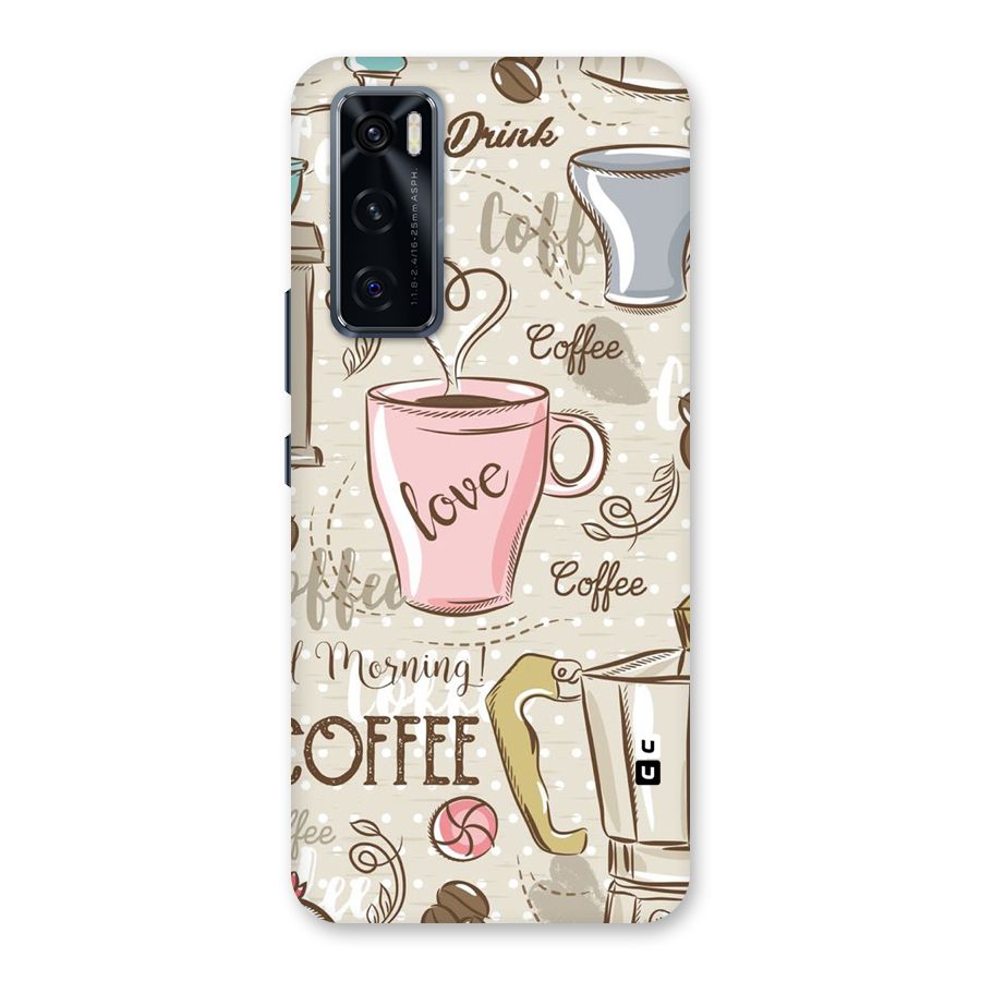 Love Coffee Design Back Case for Vivo V20 SE