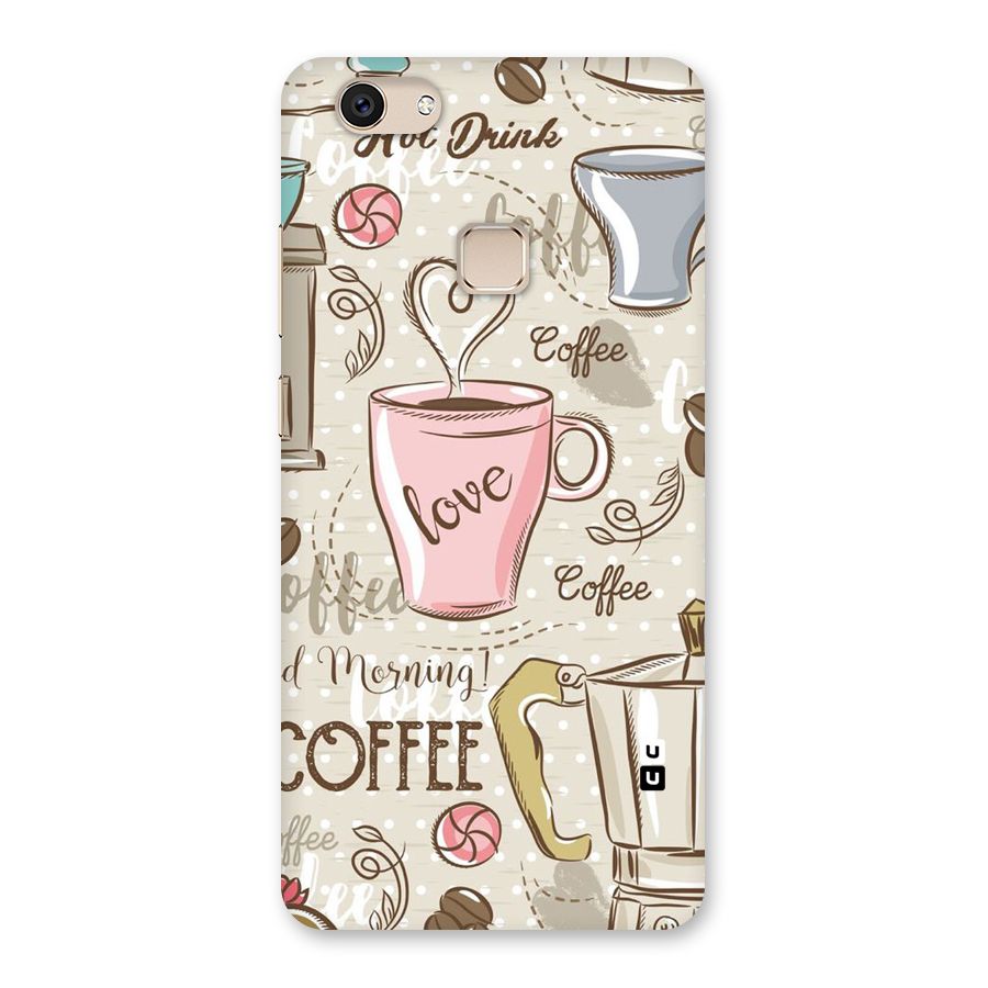 Love Coffee Design Back Case for Vivo V7