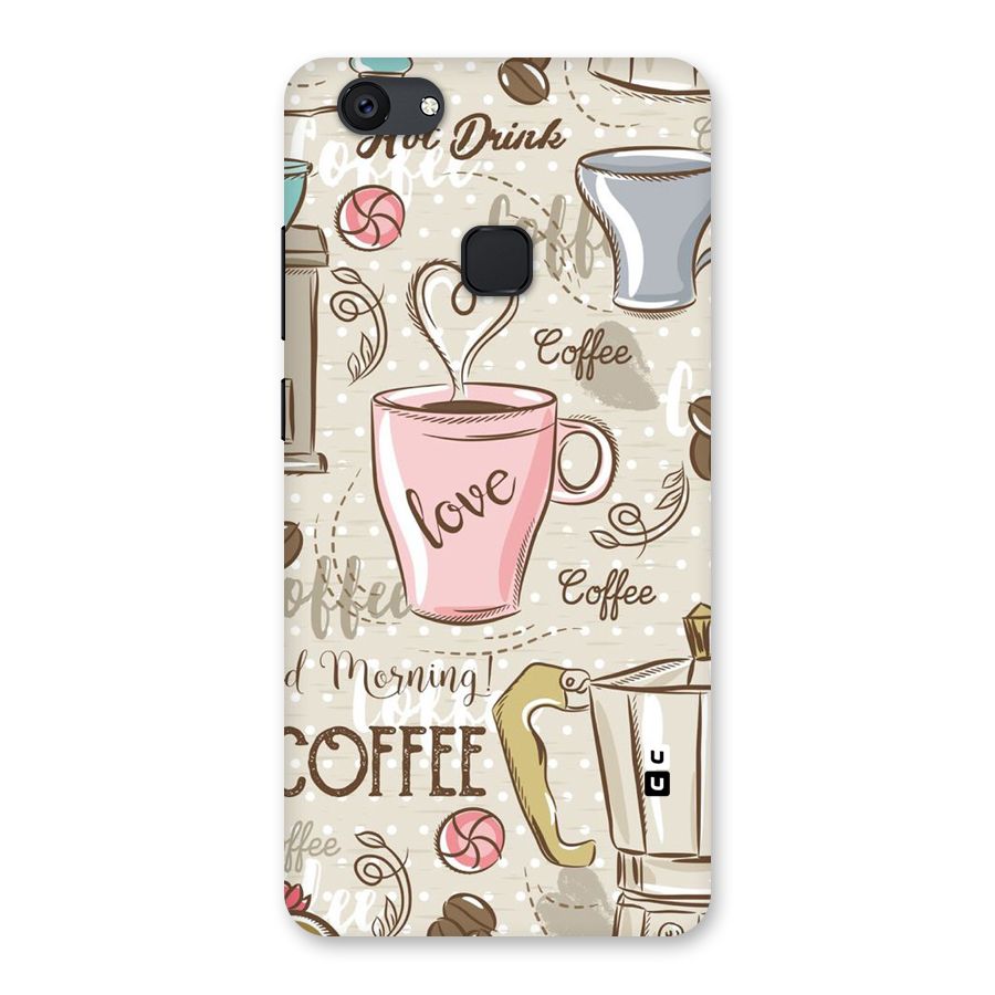Love Coffee Design Back Case for Vivo V7 Plus