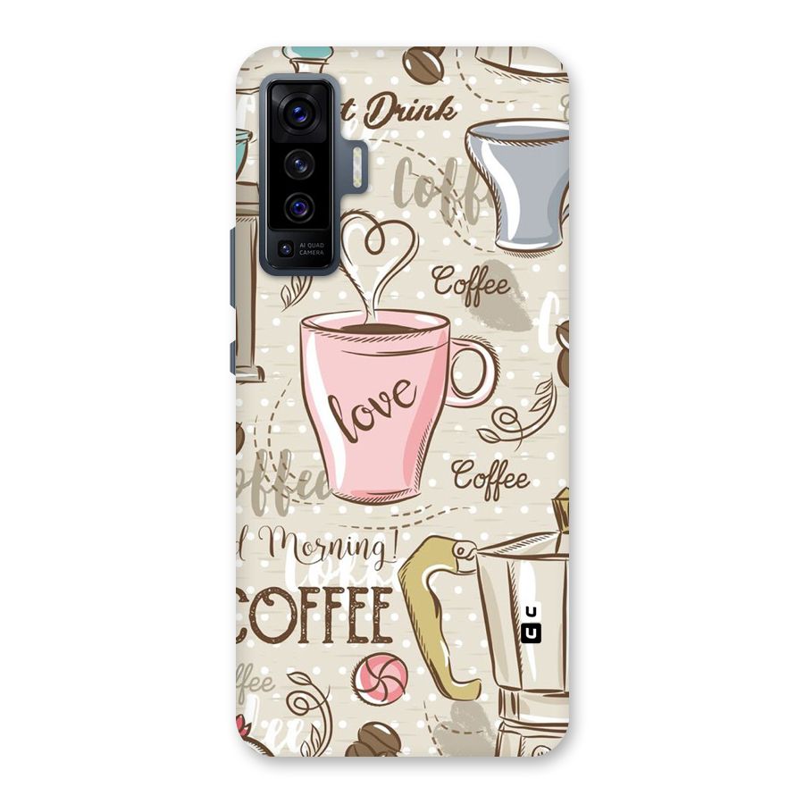 Love Coffee Design Back Case for Vivo X50