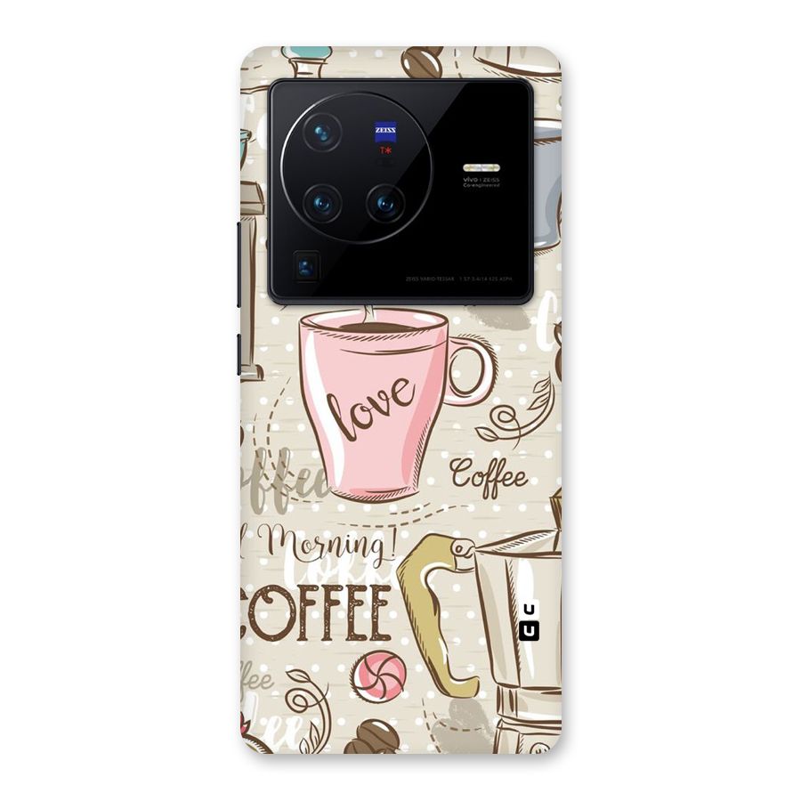 Love Coffee Design Back Case for Vivo X80 Pro