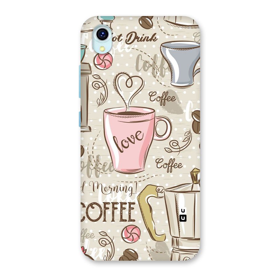 Love Coffee Design Back Case for Vivo Y1s
