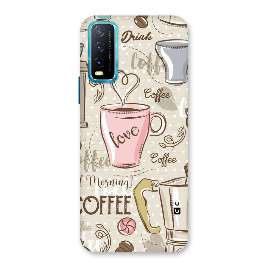 Love Coffee Design Back Case for Vivo Y20A