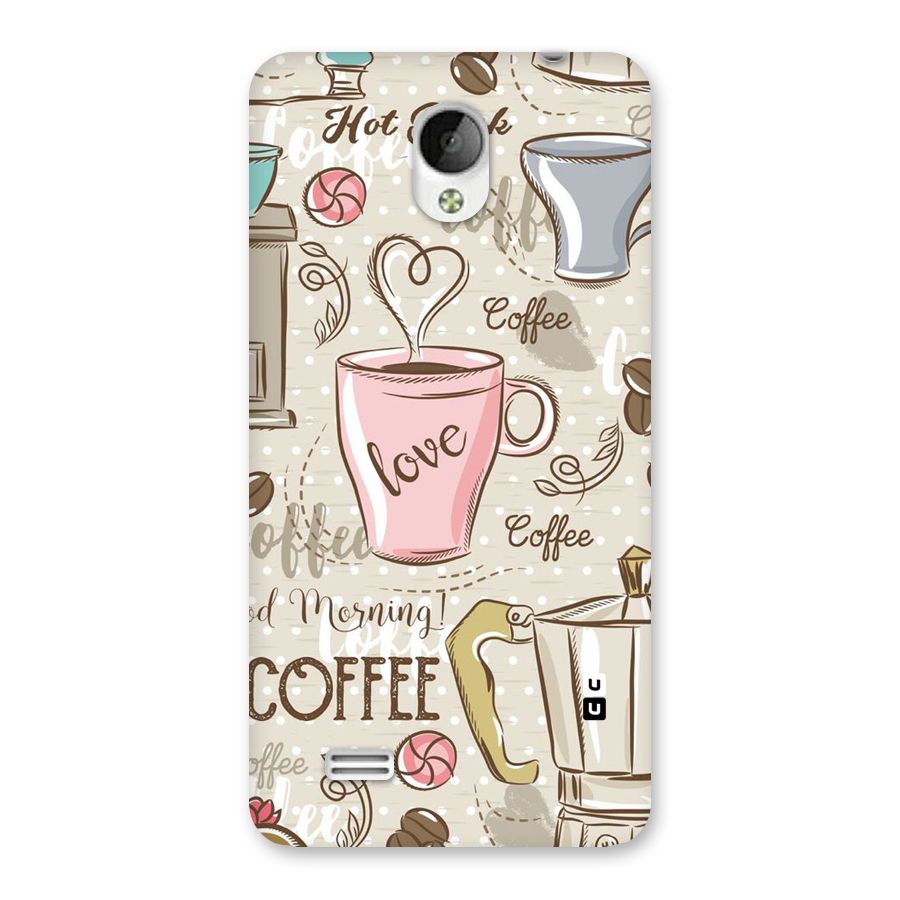 Love Coffee Design Back Case for Vivo Y21