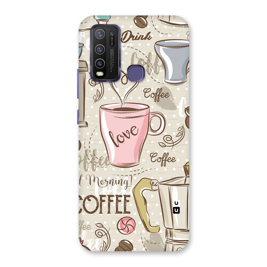 Love Coffee Design Back Case for Vivo Y30
