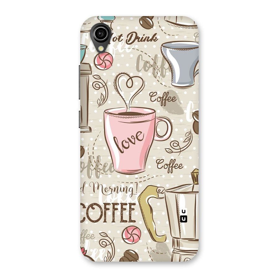 Love Coffee Design Back Case for Vivo Y90