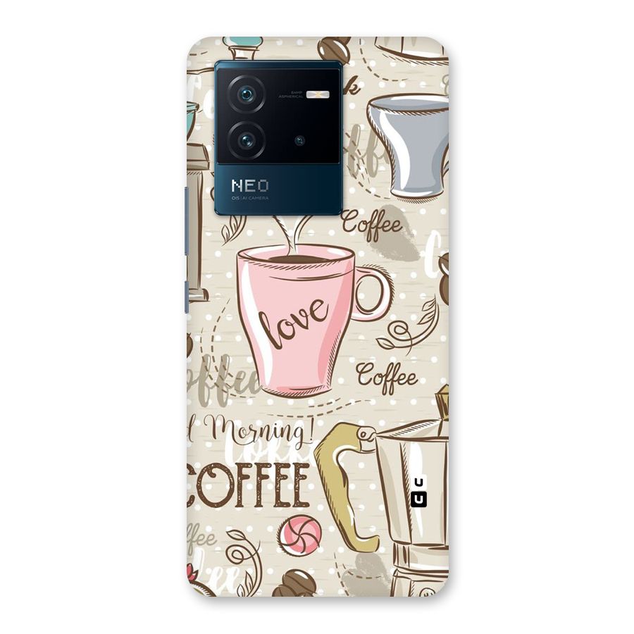 Love Coffee Design Back Case for Vivo iQOO Neo 6 5G