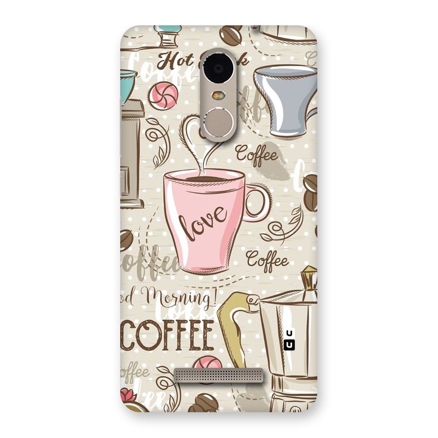 Love Coffee Design Back Case for Xiaomi Redmi Note 3