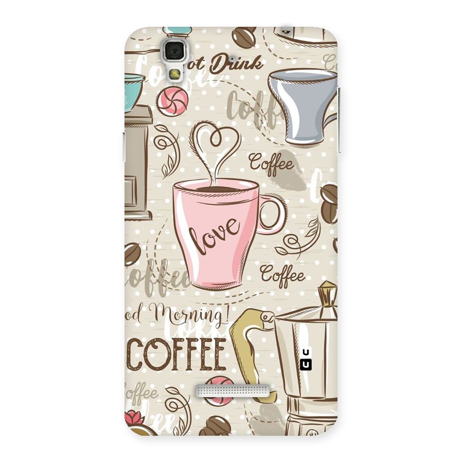 Love Coffee Design Back Case for Yu Yureka