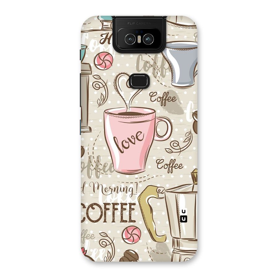 Love Coffee Design Back Case for Zenfone 6z