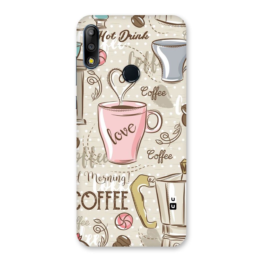 Love Coffee Design Back Case for Zenfone Max Pro M2