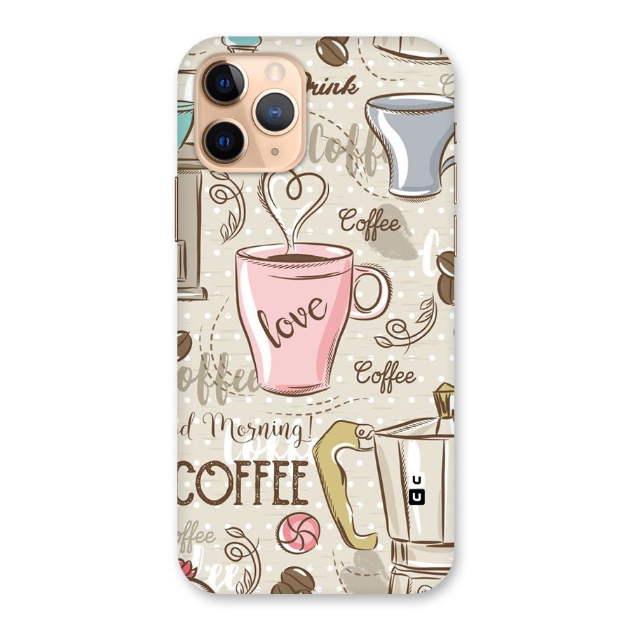Love Coffee Design Back Case for iPhone 11 Pro