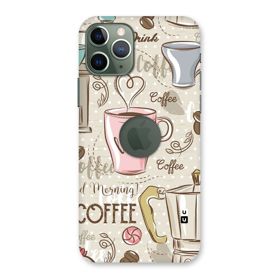 Love Coffee Design Back Case for iPhone 11 Pro Logo  Cut