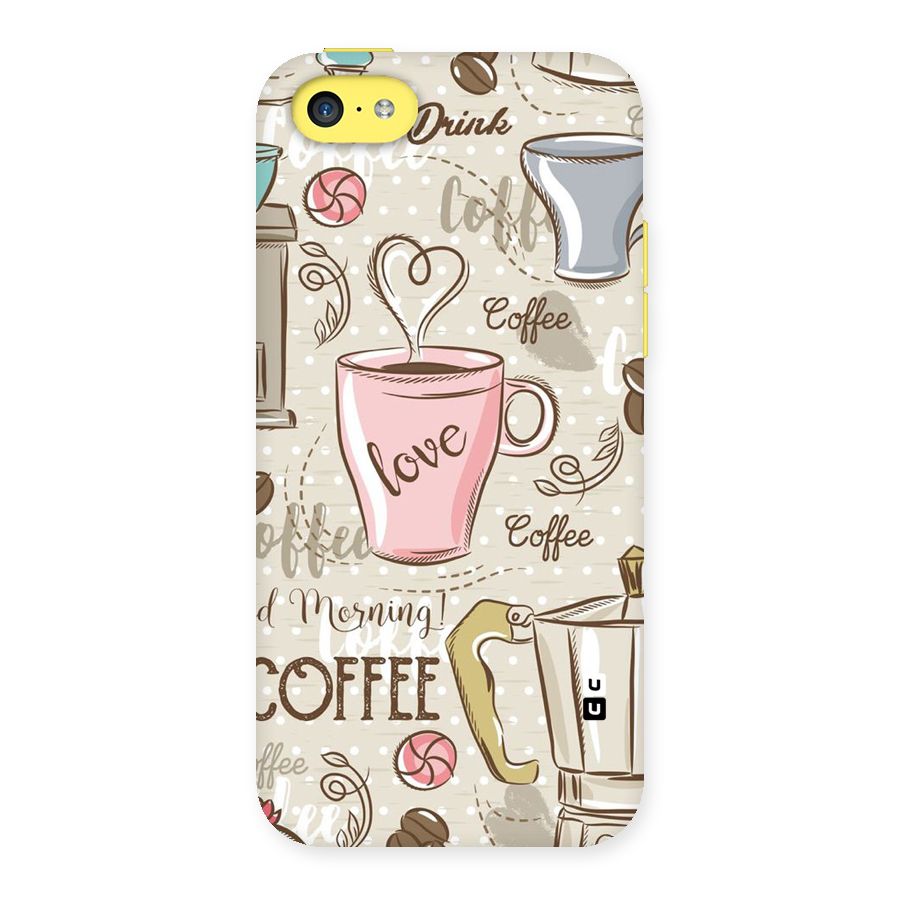 Love Coffee Design Back Case for iPhone 5C
