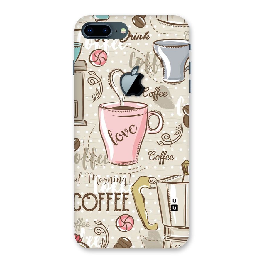 Love Coffee Design Back Case for iPhone 7 Plus Apple Cut