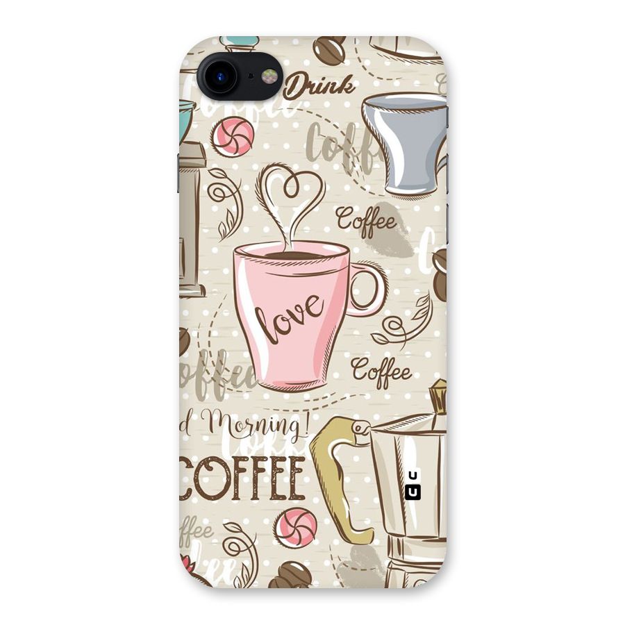 Love Coffee Design Back Case for iPhone SE 2020