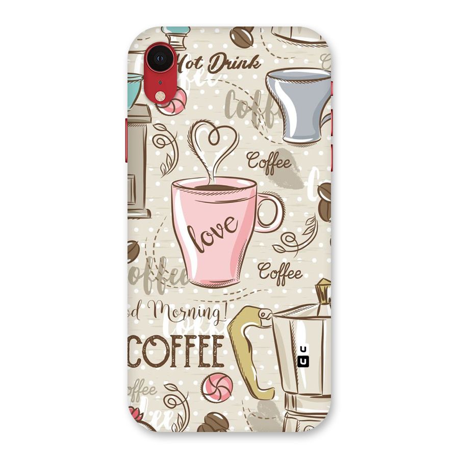 Love Coffee Design Back Case for iPhone XR