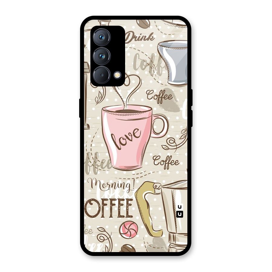 Love Coffee Design Glass Back Case for Realme GT Master Edition