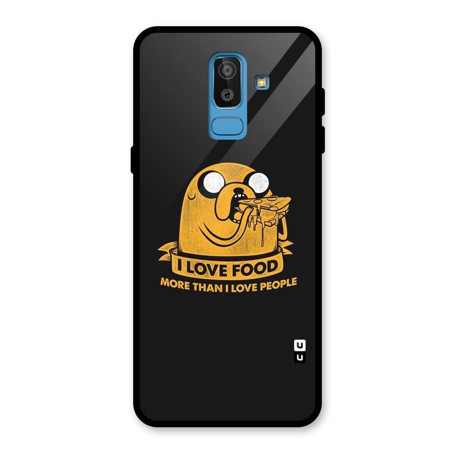 Love Food Glass Back Case for Galaxy J8