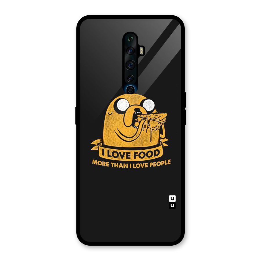 Love Food Glass Back Case for Oppo Reno2 F