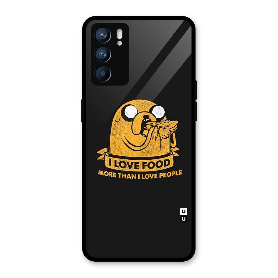 Love Food Glass Back Case for Oppo Reno6 5G