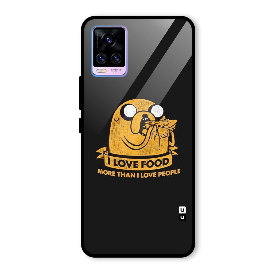 Love Food Glass Back Case for Vivo V20 Pro
