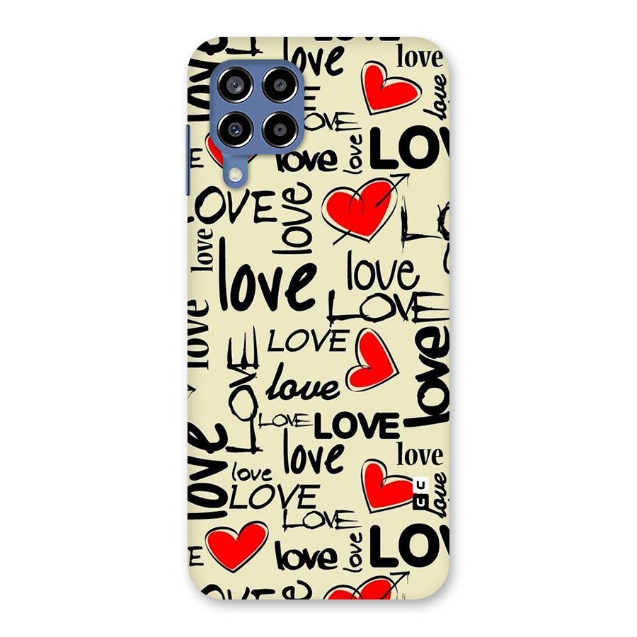 Love Hearts Pattern Back Case for Galaxy M53 5G